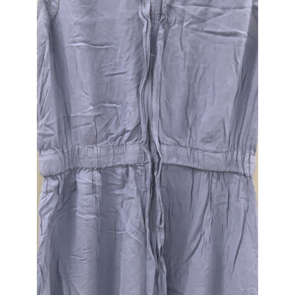 Converse Pleated Flowy Skater Mini Tank Dress Medium Blue Gray Rayon Athleisure - Picture 4 of 16
